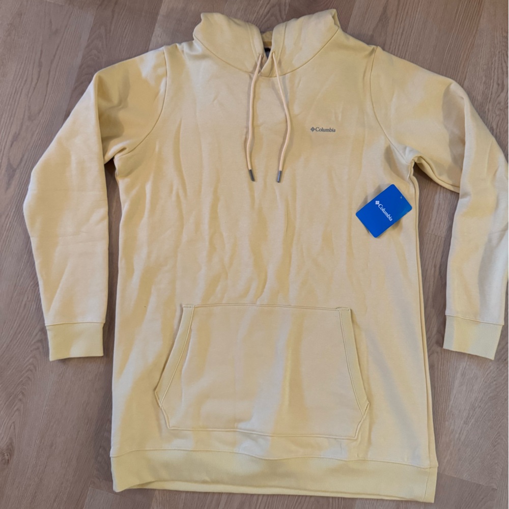 Columbia Men's Light Yellow Hoodie Sweater